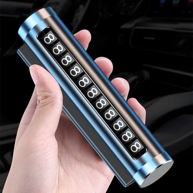 Автомобильная временная парковочная карта Вращающийся телефонный номер Дизайн Стайлинг автомобиля для Samsung Huawei LED Micro Kable Изображение 0