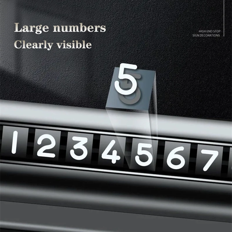 Автомобильная временная парковочная карта Вращающийся телефонный номер Дизайн Стайлинг автомобиля для Samsung Huawei LED Micro Kable Изображение 2