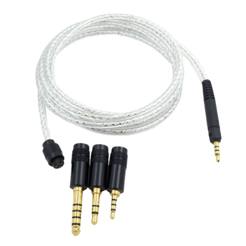 Получите идеальную гарнитуру Посеребренный кабель для HD518 HD558 HD598 HD569 HD579 HD599 HD599 Наушники модернизируют ваш провод Изображение 0