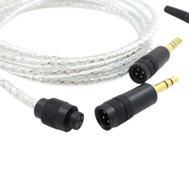 Получите идеальную гарнитуру Посеребренный кабель для HD518 HD558 HD598 HD569 HD579 HD599 HD599 Наушники модернизируют ваш провод Изображение 3