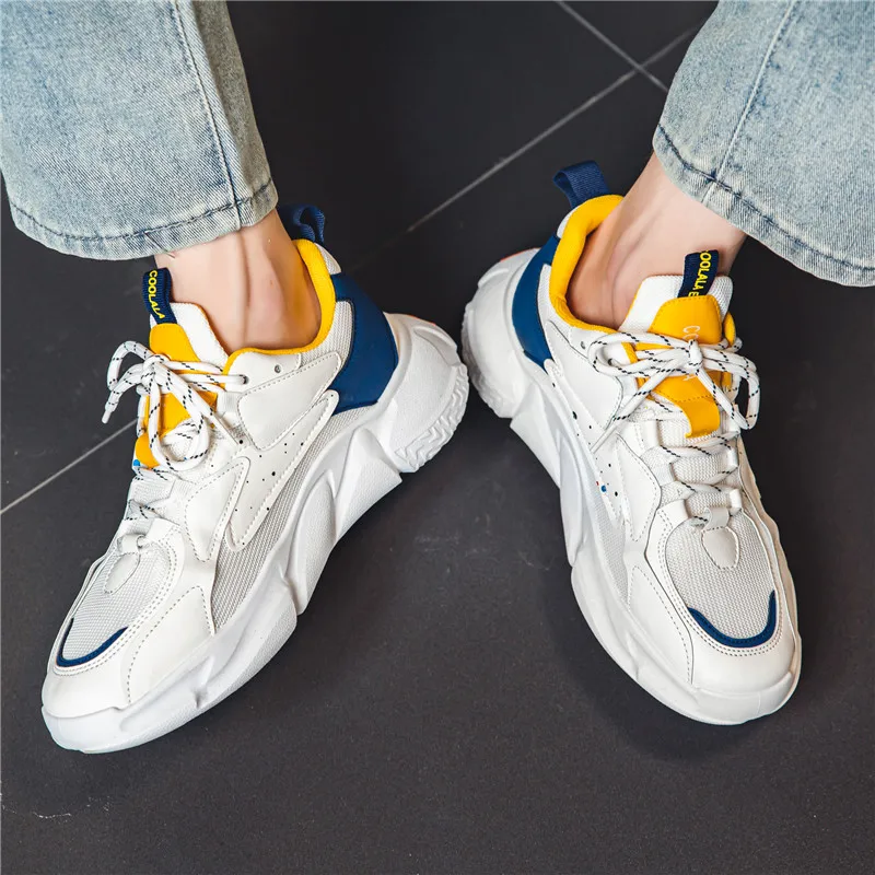  Мужские кроссовки высокого качества Роскошные повседневные спортивные теннисные корты для мужчин Удобная платформа для бега Мода Обувь на открытом воздухе Обувь Изображение 1