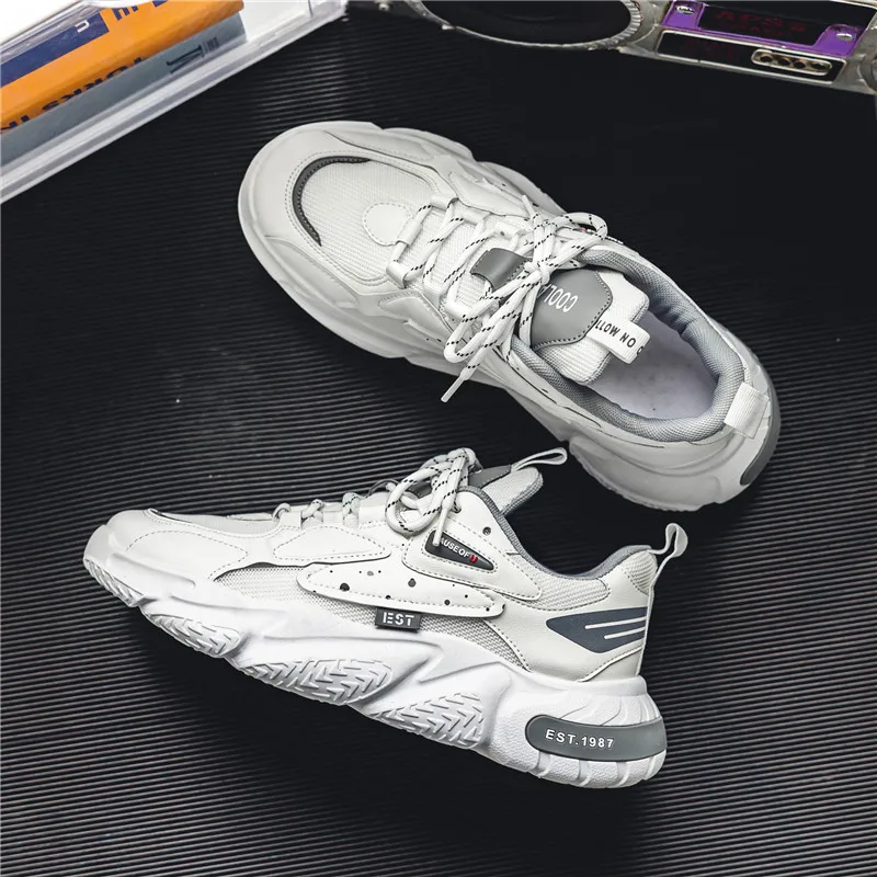  Мужские кроссовки высокого качества Роскошные повседневные спортивные теннисные корты для мужчин Удобная платформа для бега Мода Обувь на открытом воздухе Обувь Изображение 4