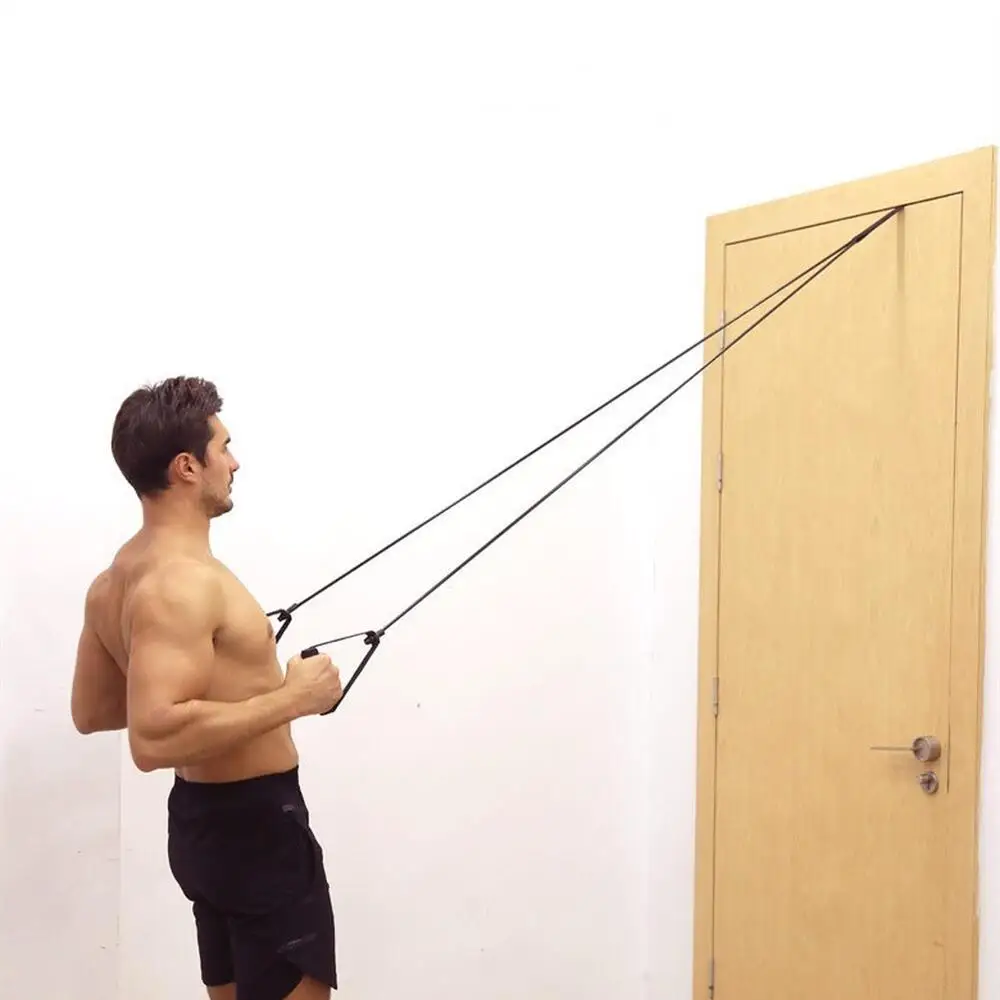 5 уровней Эспандеры с ручками Веревка для йоги Эластичный фитнес Упражнение Трубка Лента для домашних тренировок Силовые тренировки Изображение 5