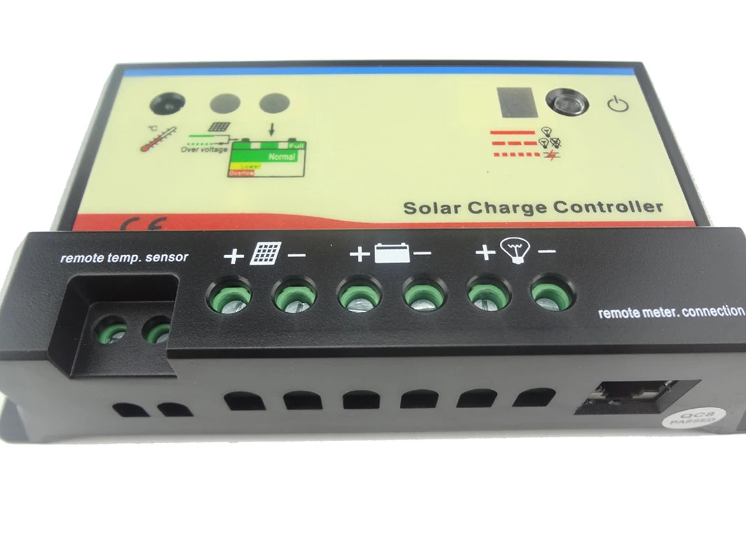 20A 12/24V Солнечный регулятор, контроллер заряда солнечной батареи, ШИМ, зарядка аккумулятора Изображение 2