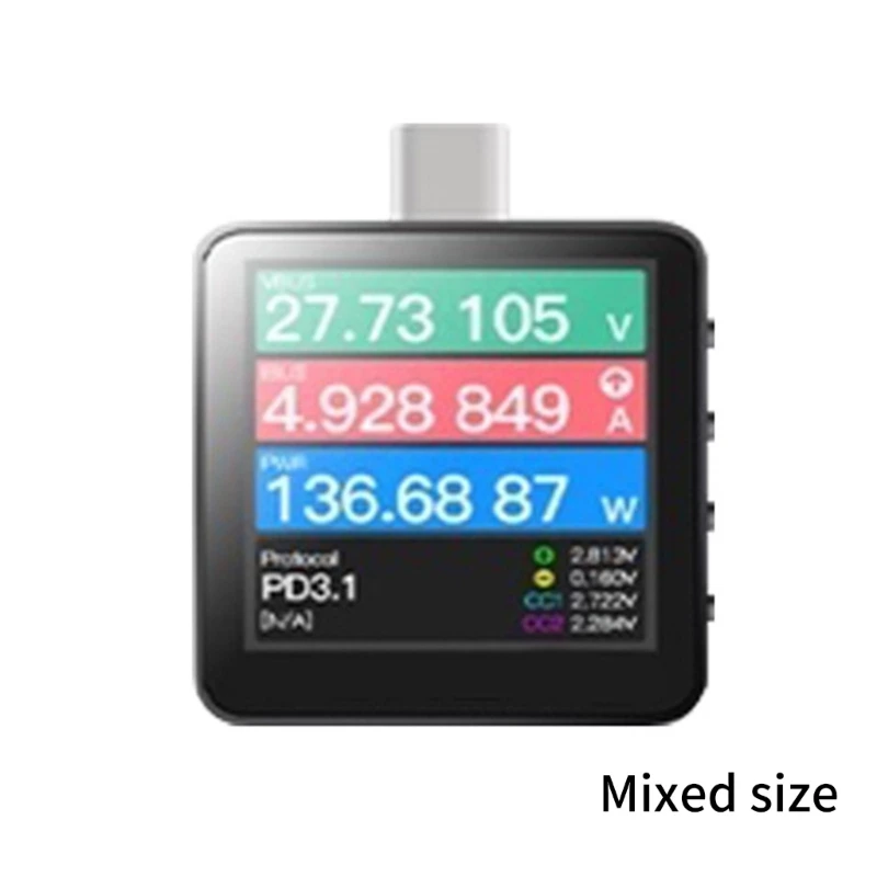 Надежный PD USB и тестер тока Считыватель тока обеспечивают точное измерение мощности и тока Дропшиппинг Изображение 5