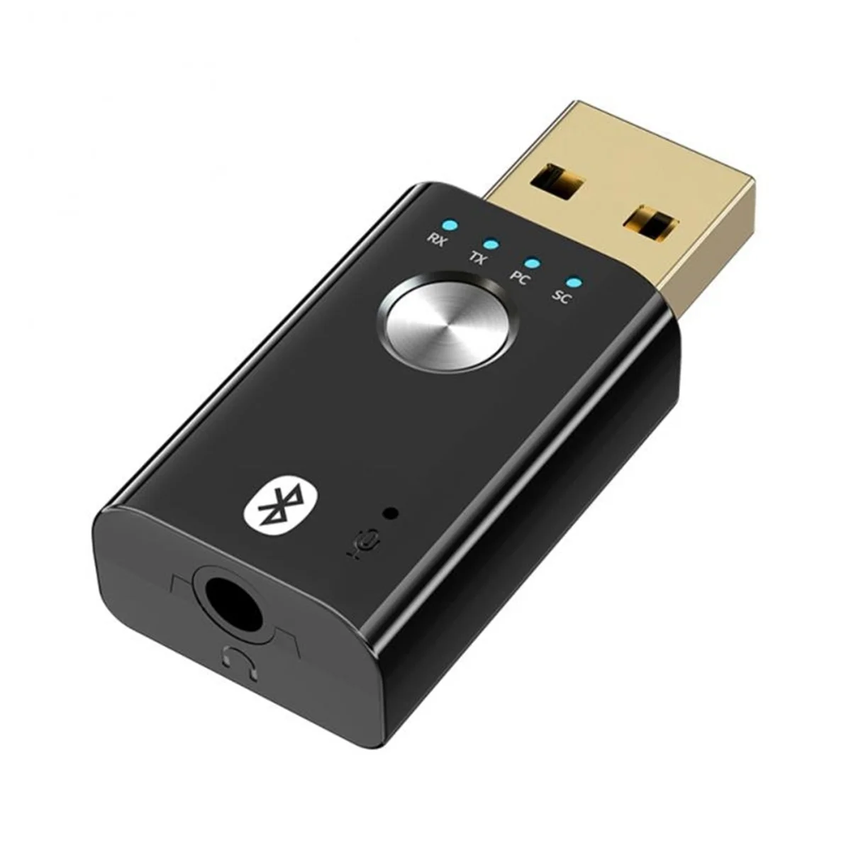 4 в 1 Беспроводной USB Bluetooth 5.0 Адаптер 3,5 мм Разъем AUX BT Аудиоприемник Передатчик для автомобильного телевизора Динамик Адаптер Стерео Изображение 2