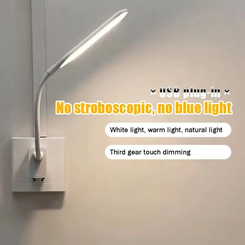  Встроенная портативная настольная лампа для чтения с ночником Бытовая аварийная энергосберегающая прикроватная лампа для кемпинга на открытом воздухе Изображение 2