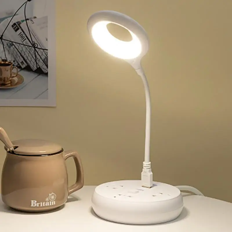  Встроенная портативная настольная лампа для чтения с ночником Бытовая аварийная энергосберегающая прикроватная лампа для кемпинга на открытом воздухе Изображение 5