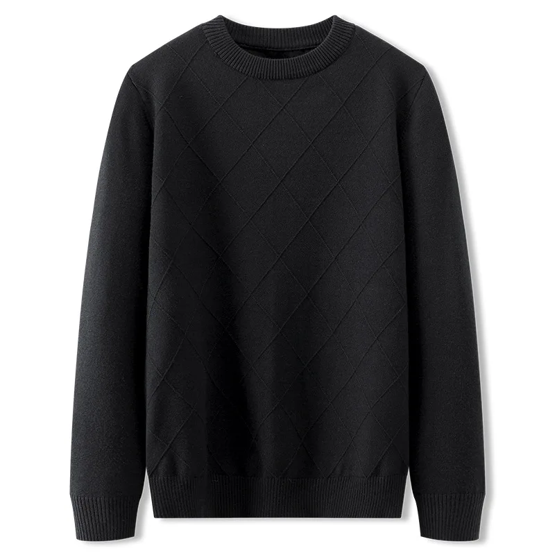 2024 Новый повседневный свитер Slim Fit Трикотажная одежда Осень Мужские свитера Пуловеры Пуловер Мужчины Изображение 4