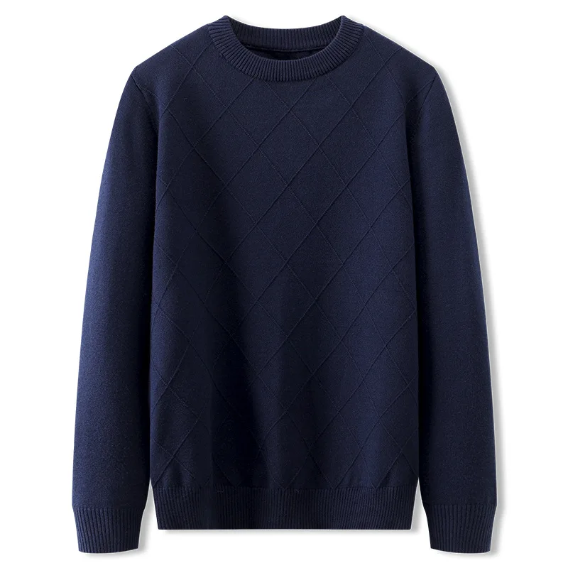 2024 Новый повседневный свитер Slim Fit Трикотажная одежда Осень Мужские свитера Пуловеры Пуловер Мужчины Изображение 5