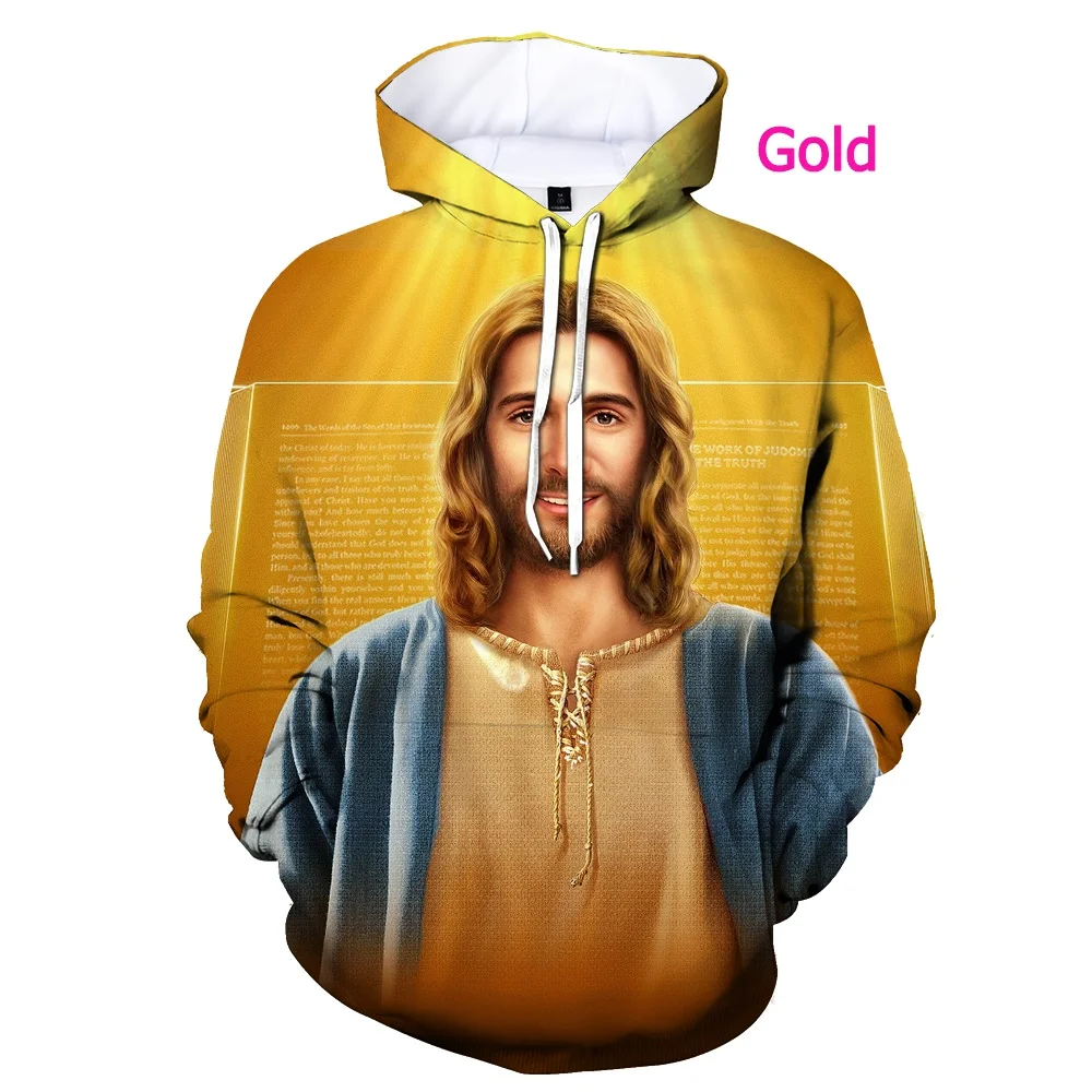 2022 Крест Мода Об Иисусе Любви Everone Христианская 3D-печатная женская мужская толстовка с капюшоном Забавный пуловер Изображение 5