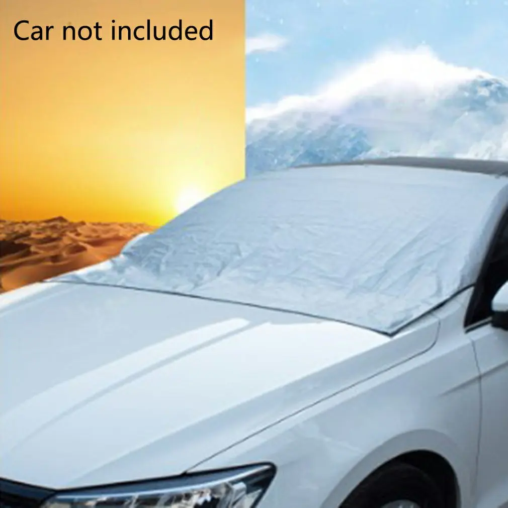 Автомобильный универсальный автомобильный солнцезащитный козырек Пыленепроницаемый морозостойкий изоляционный прокладка Оксфордская ткань Снегонепроницаемый автомобильный передний чехол Изображение 0