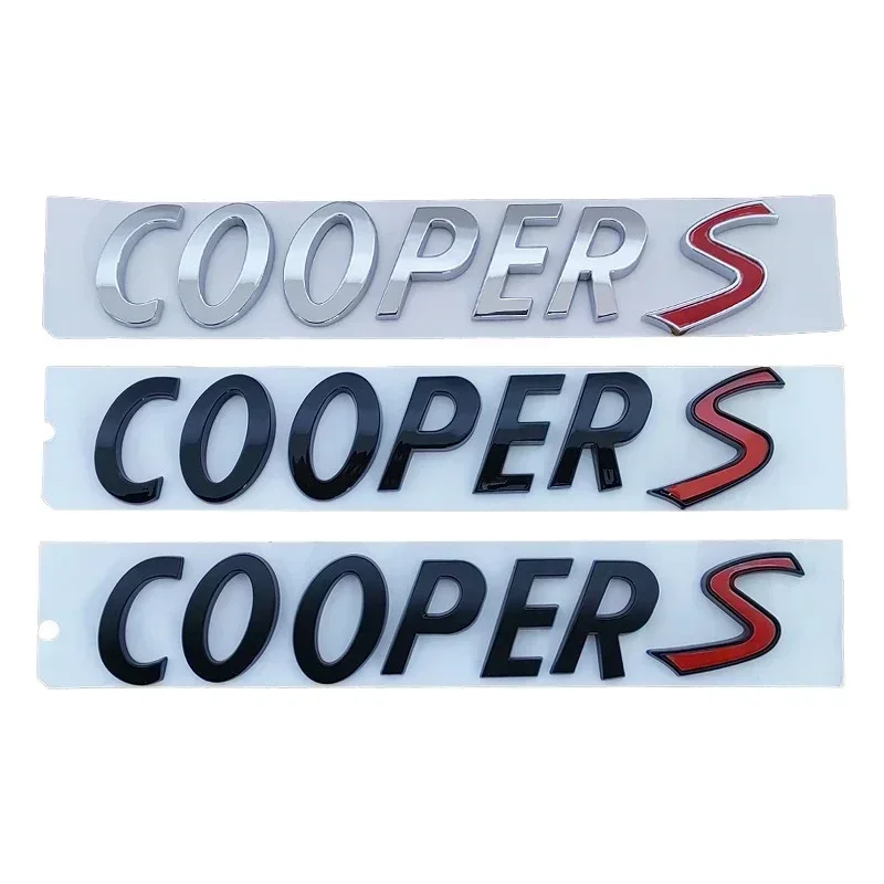 3D ABS Хром Черный Логотип Эмблема Купера Буквы Наклейка Авто Багажник Значок Для Mini Cooper S R53 R56 F56 F55 R50 R57 Аксессуары Изображение 0