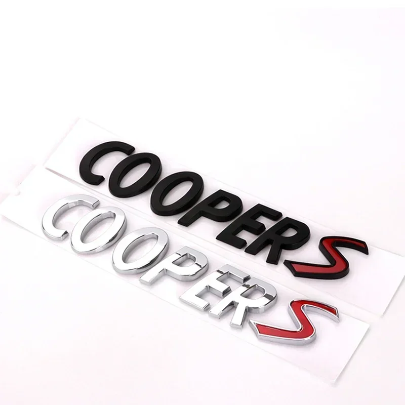 3D ABS Хром Черный Логотип Эмблема Купера Буквы Наклейка Авто Багажник Значок Для Mini Cooper S R53 R56 F56 F55 R50 R57 Аксессуары Изображение 1