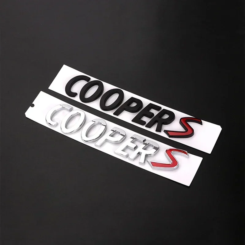 3D ABS Хром Черный Логотип Эмблема Купера Буквы Наклейка Авто Багажник Значок Для Mini Cooper S R53 R56 F56 F55 R50 R57 Аксессуары Изображение 5