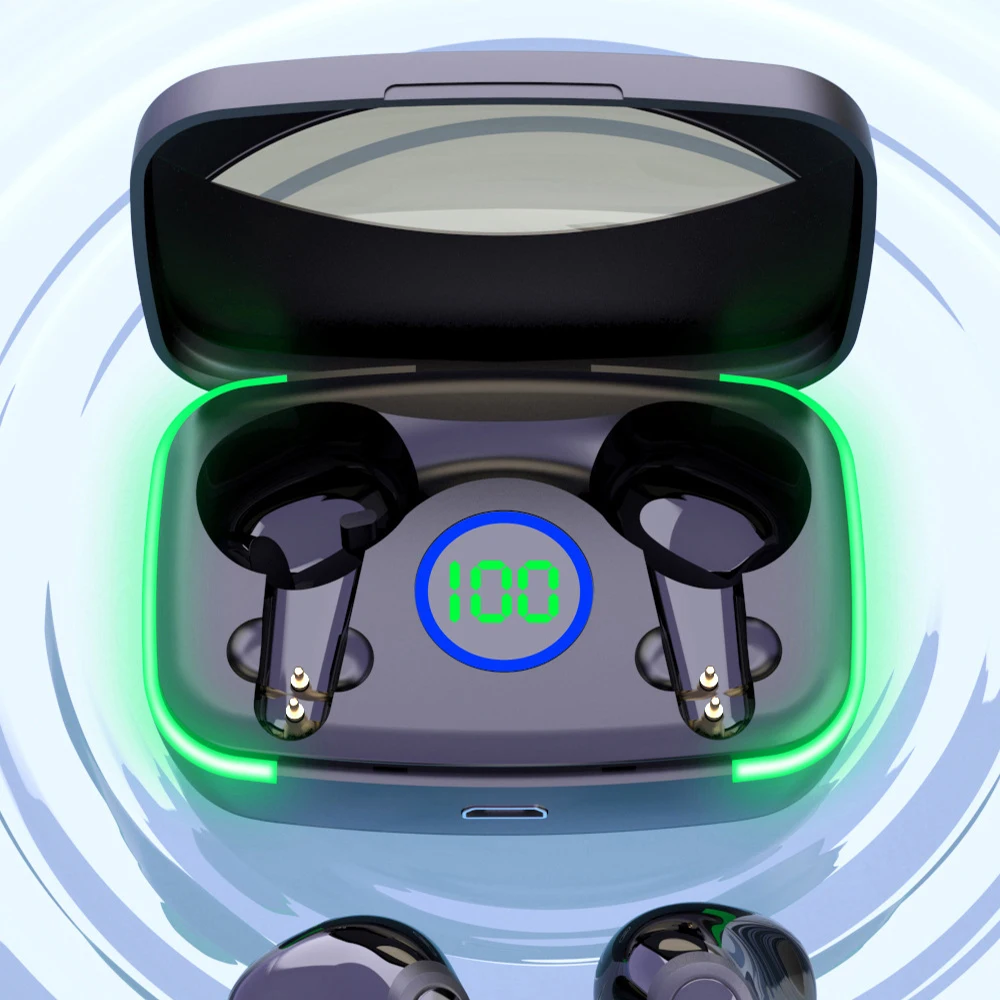 M80 TWS Новые Bluetooth-наушники Игровые беспроводные наушники-вкладыши Спортивные спортивные гарнитуры с шумоподавлением и микрофоном Наушники Изображение 2